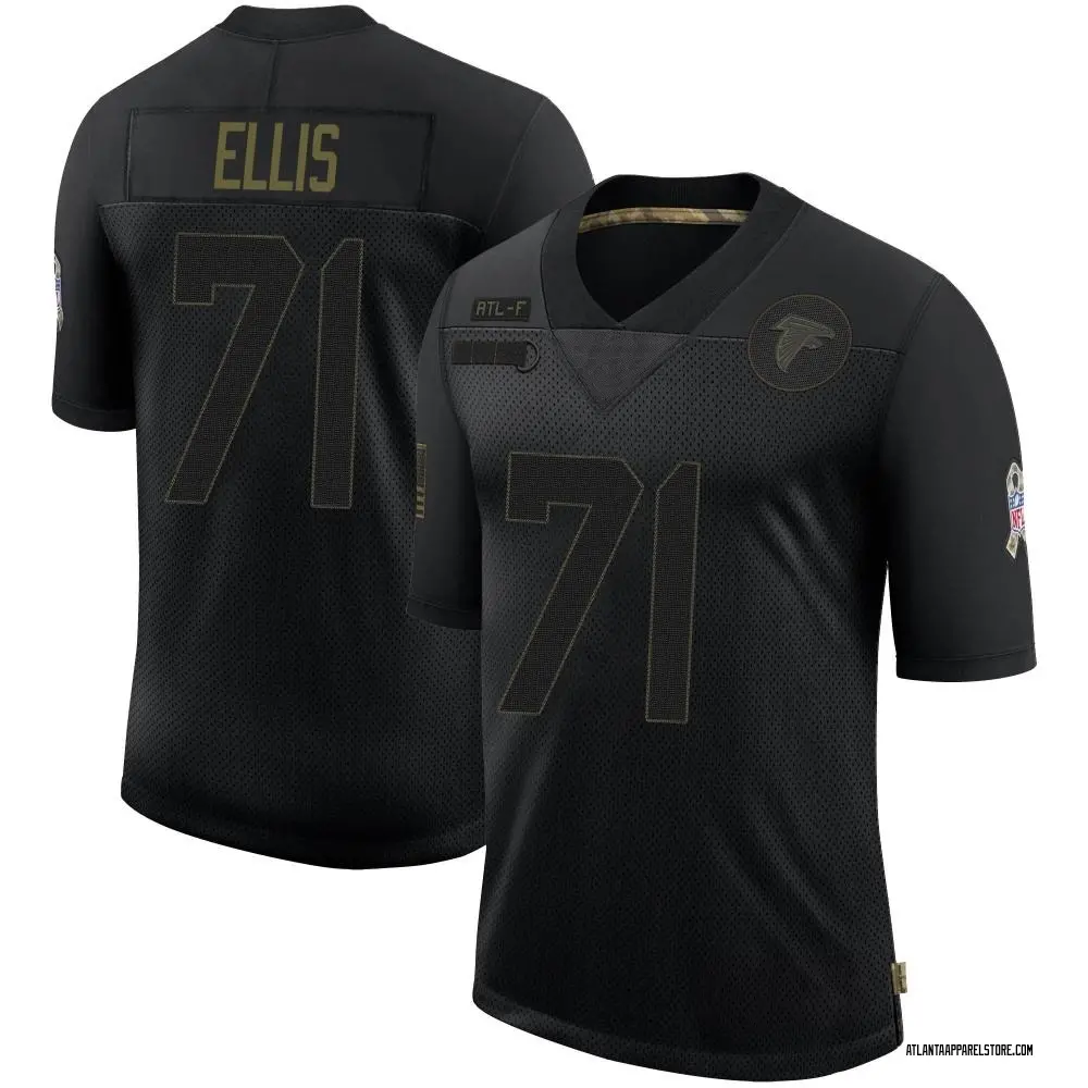 Justin Ellis Youth Limited Black Atlanta Falcons 2020 Salute To Service Jersey