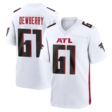 Kam Dewberry Men's Game White Atlanta Falcons Jersey