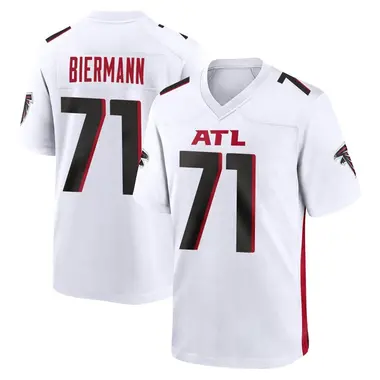 Kroy Biermann Men's Game White Atlanta Falcons Jersey