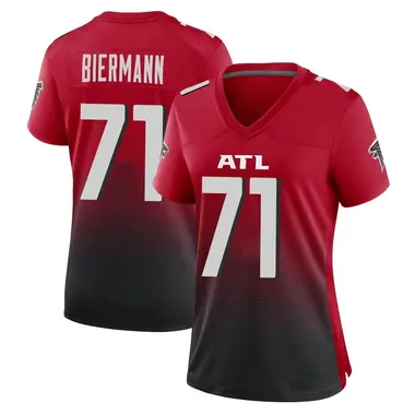 Kroy Biermann Women's Game Red Atlanta Falcons 2nd Alternate Jersey