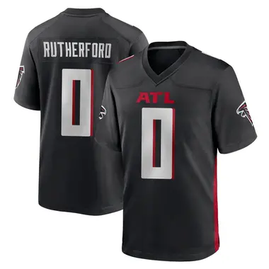 Malik Rutherford Men's Game Black Atlanta Falcons Alternate Jersey