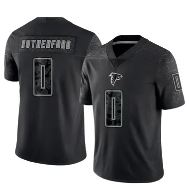 Malik Rutherford Men's Limited Black Atlanta Falcons Reflective Jersey