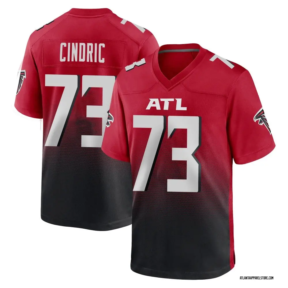 Matthew Cindric Men's Game Red Atlanta Falcons 2nd Alternate Jersey