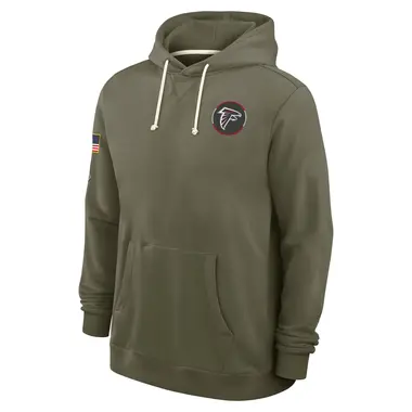 Men's Olive Atlanta Falcons 2025 Salute to Service Sideline Hoodie