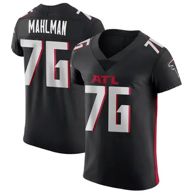 Riley Mahlman Men's Elite Black Atlanta Falcons Alternate Jersey