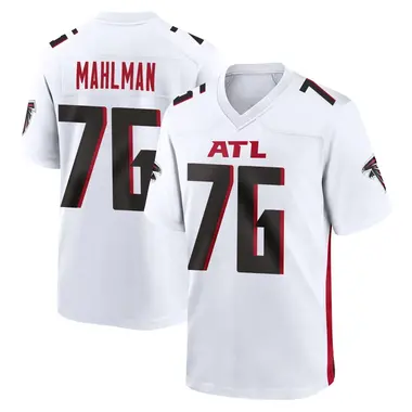 Riley Mahlman Men's Game White Atlanta Falcons Jersey