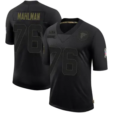 Riley Mahlman Men's Limited Black Atlanta Falcons 2020 Salute To Service Jersey