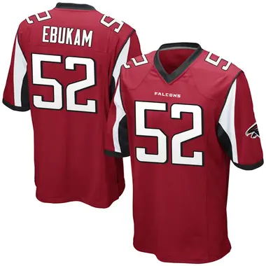 Samson Ebukam Men's Game Red Atlanta Falcons Team Color Jersey