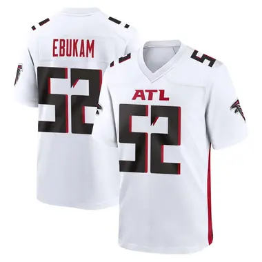 Samson Ebukam Men's Game White Atlanta Falcons Jersey