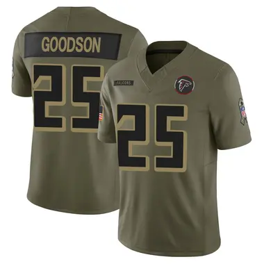 Tyler Goodson Men's Limited Olive Atlanta Falcons 2025 Salute to Service Jersey