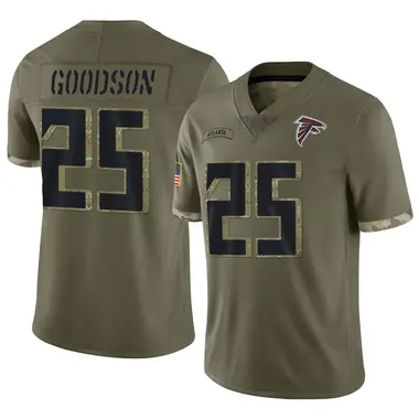Tyler Goodson Youth Limited Olive Atlanta Falcons 2022 Salute To Service Jersey