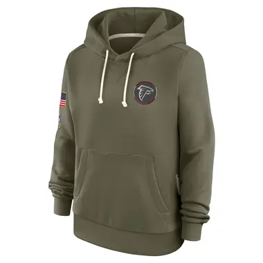Women's Olive Atlanta Falcons 2025 Salute to Service Sideline Hoodie