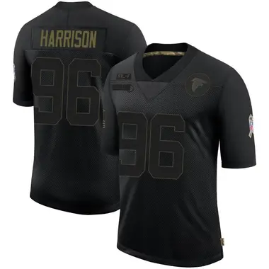 Zach Harrison Men's Limited Black Atlanta Falcons 2020 Salute To Service Jersey