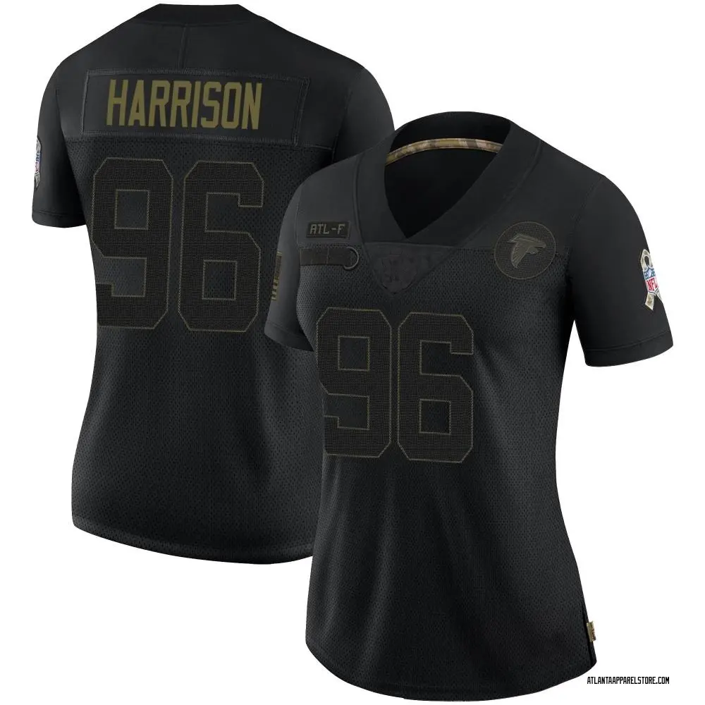Zach Harrison Women's Limited Black Atlanta Falcons 2020 Salute To Service Jersey