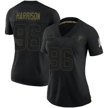 Zach Harrison Women's Limited Black Atlanta Falcons 2020 Salute To Service Jersey
