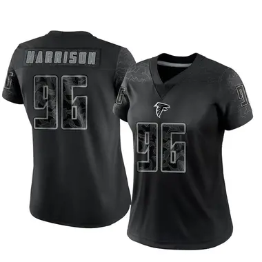 Zach Harrison Women's Limited Black Atlanta Falcons Reflective Jersey